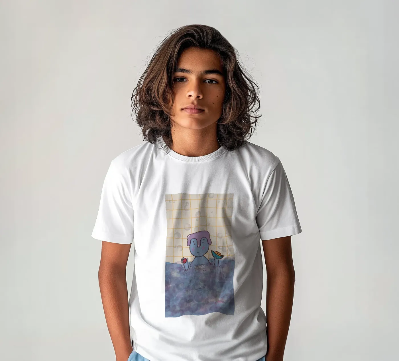 Il tempo del bagno t-shirt bambini da Beeeplan