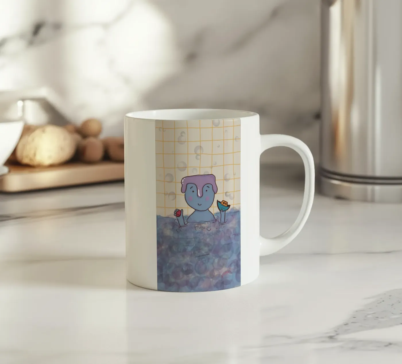 Bath time ceramic mug by Beeeplan