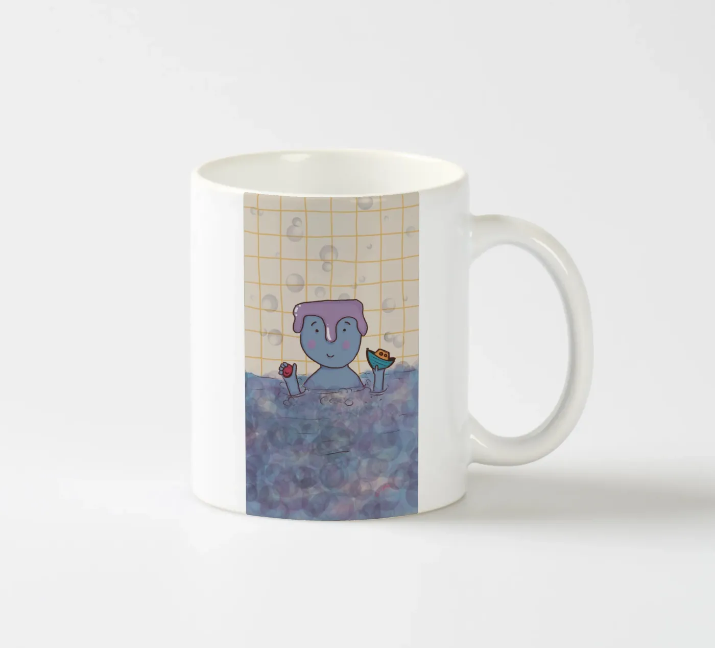 Bath time ceramic mug by Beeeplan