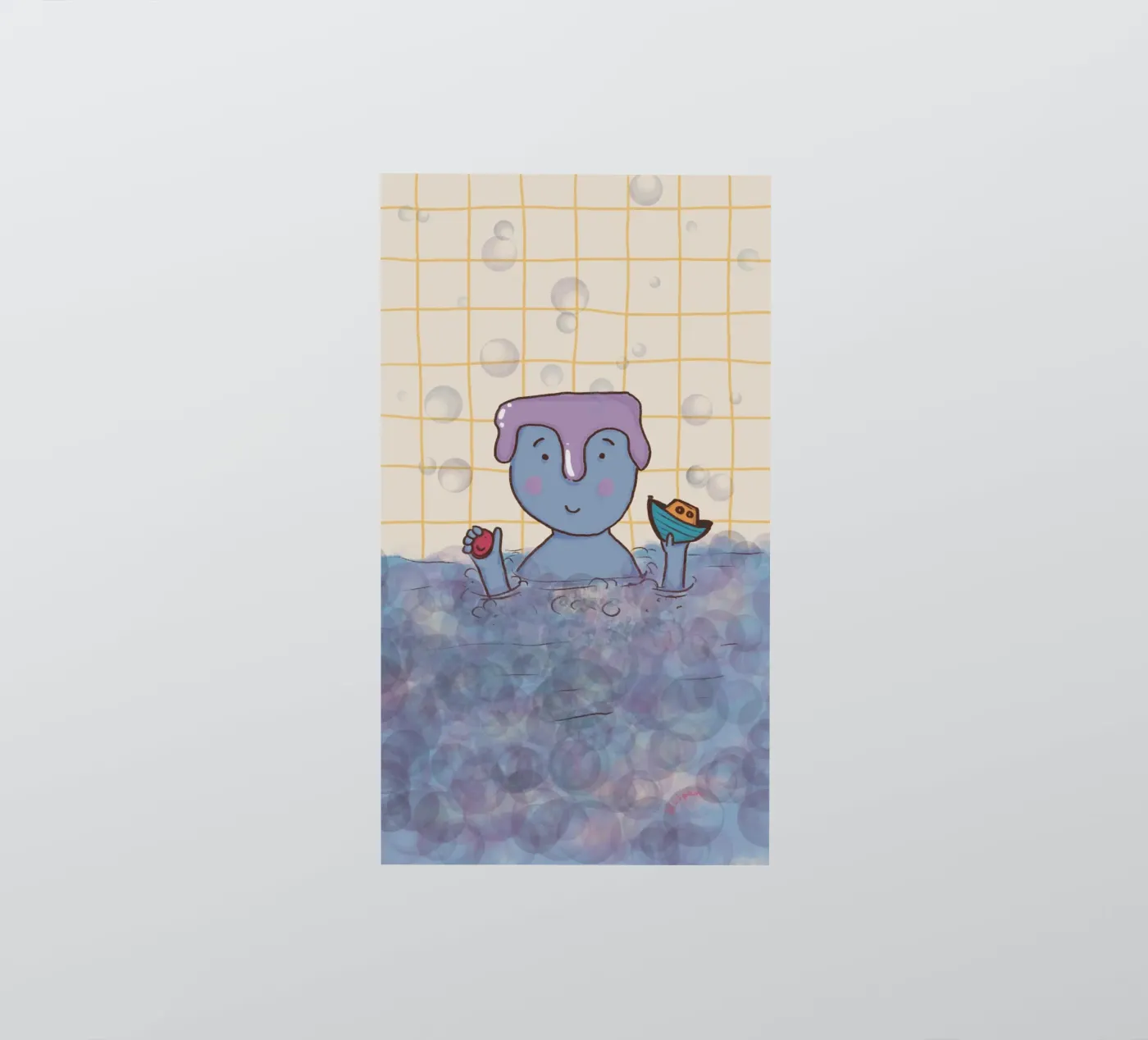 Bath time sticker by Beeeplan