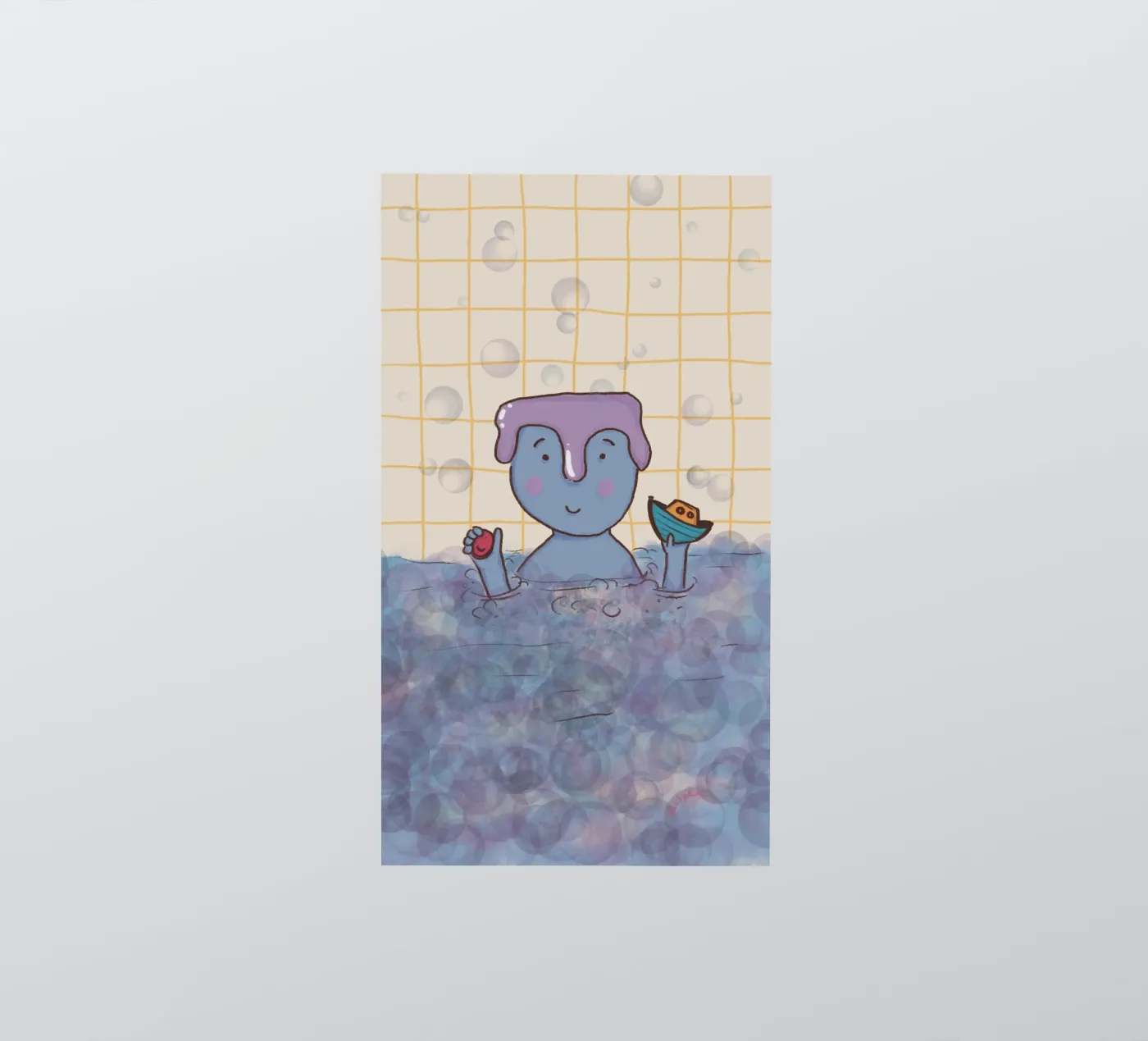 Il tempo del bagno adesivo da Beeeplan