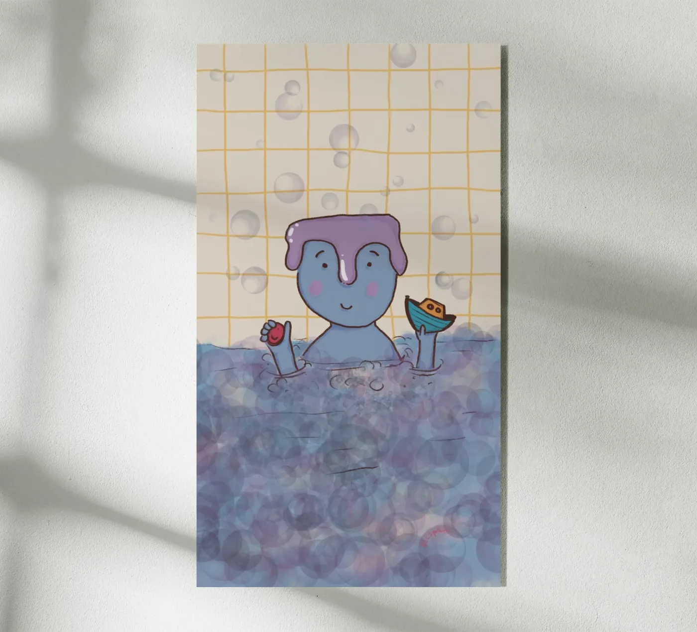 Bath time acryl van Beeeplan