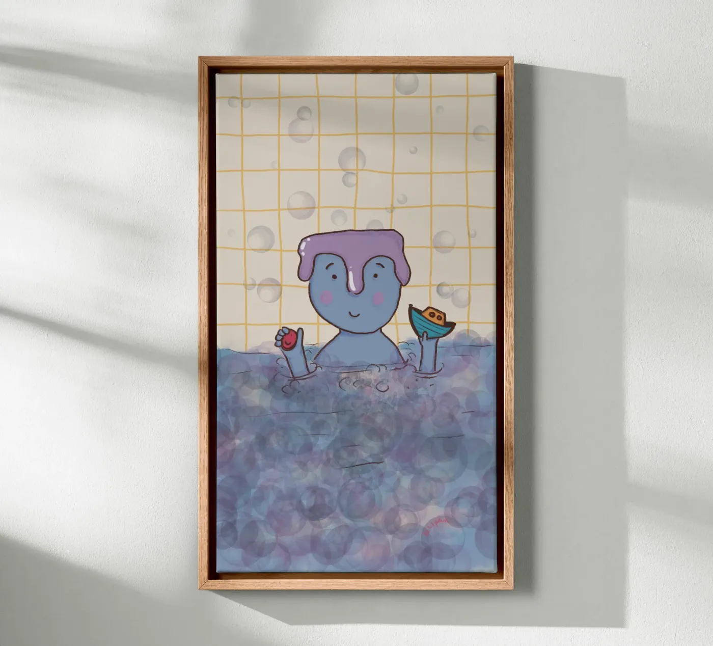 Badtijd canvas van Beeeplan