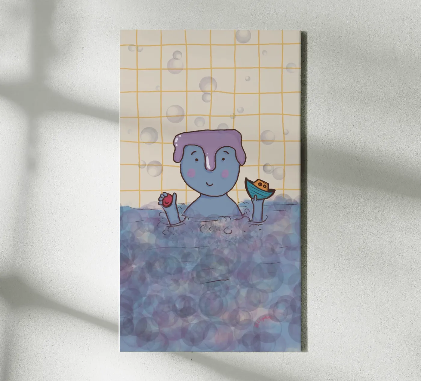 Badtijd canvas van Beeeplan