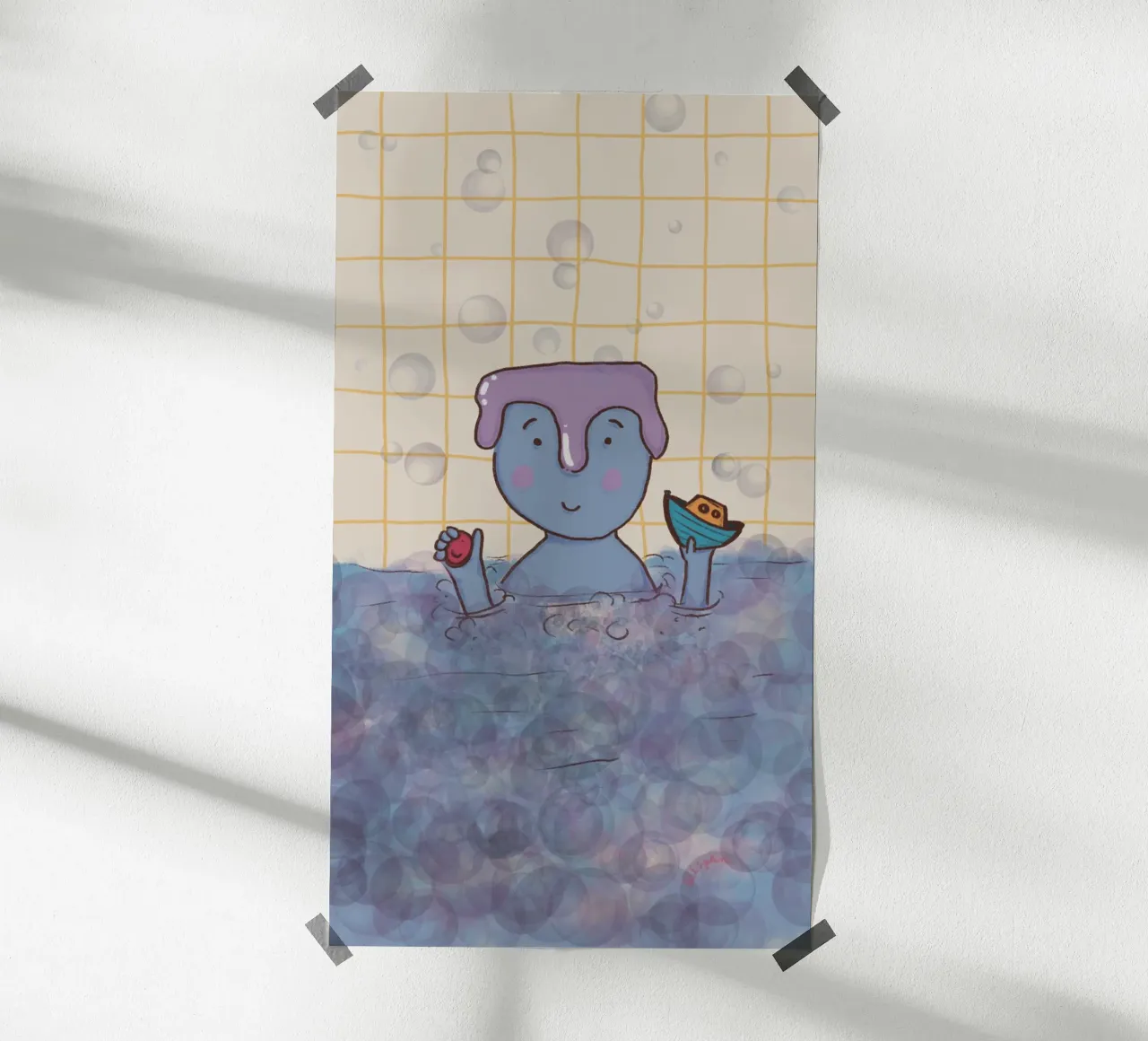 Bath time poster by Beeeplan