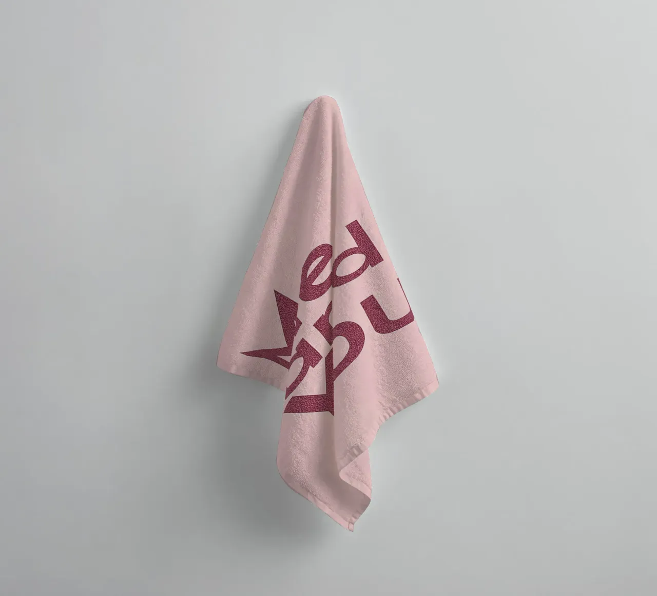 "Ik en jij" liefdesverklaring pastel badhanddoek van Carinaprint