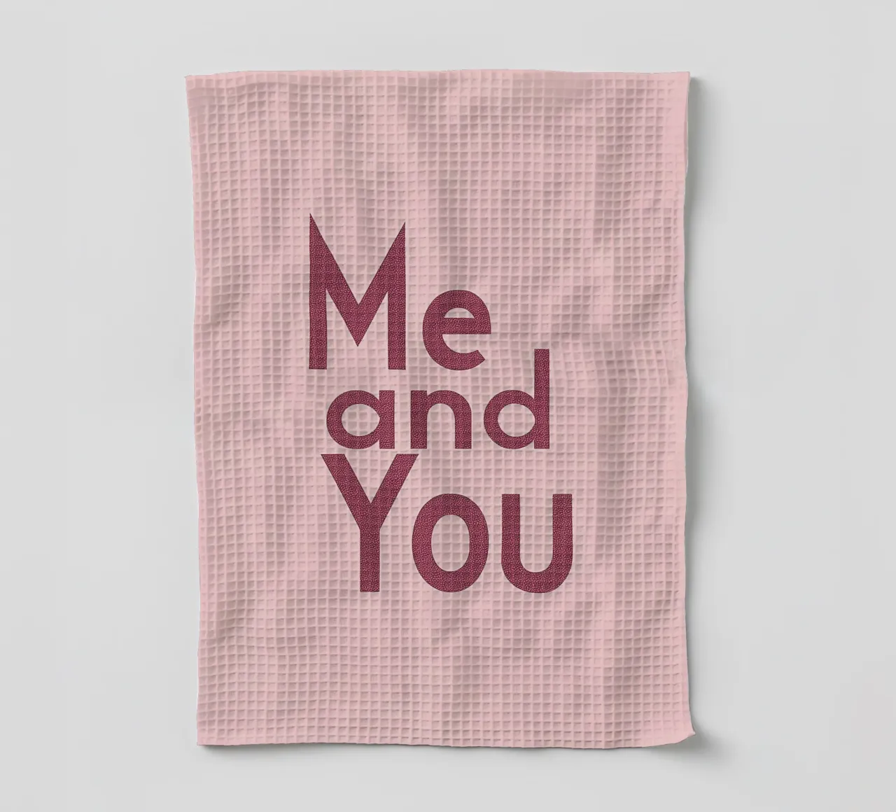 "Me and You" déclaration d'amour pastel torchon de Carinaprint