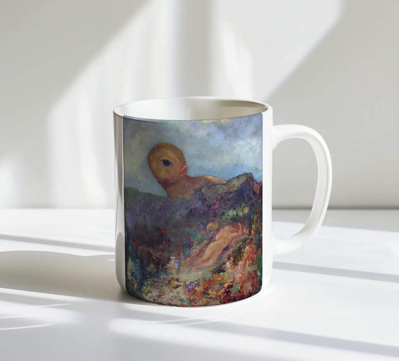 Odilon Redon - De cycloop keramische mok van Timeless Artworks