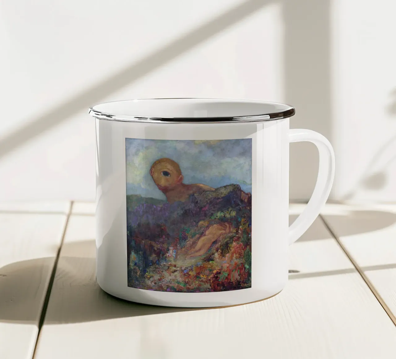Odilon Redon - Il ciclope tazza in smalto da Timeless Artworks