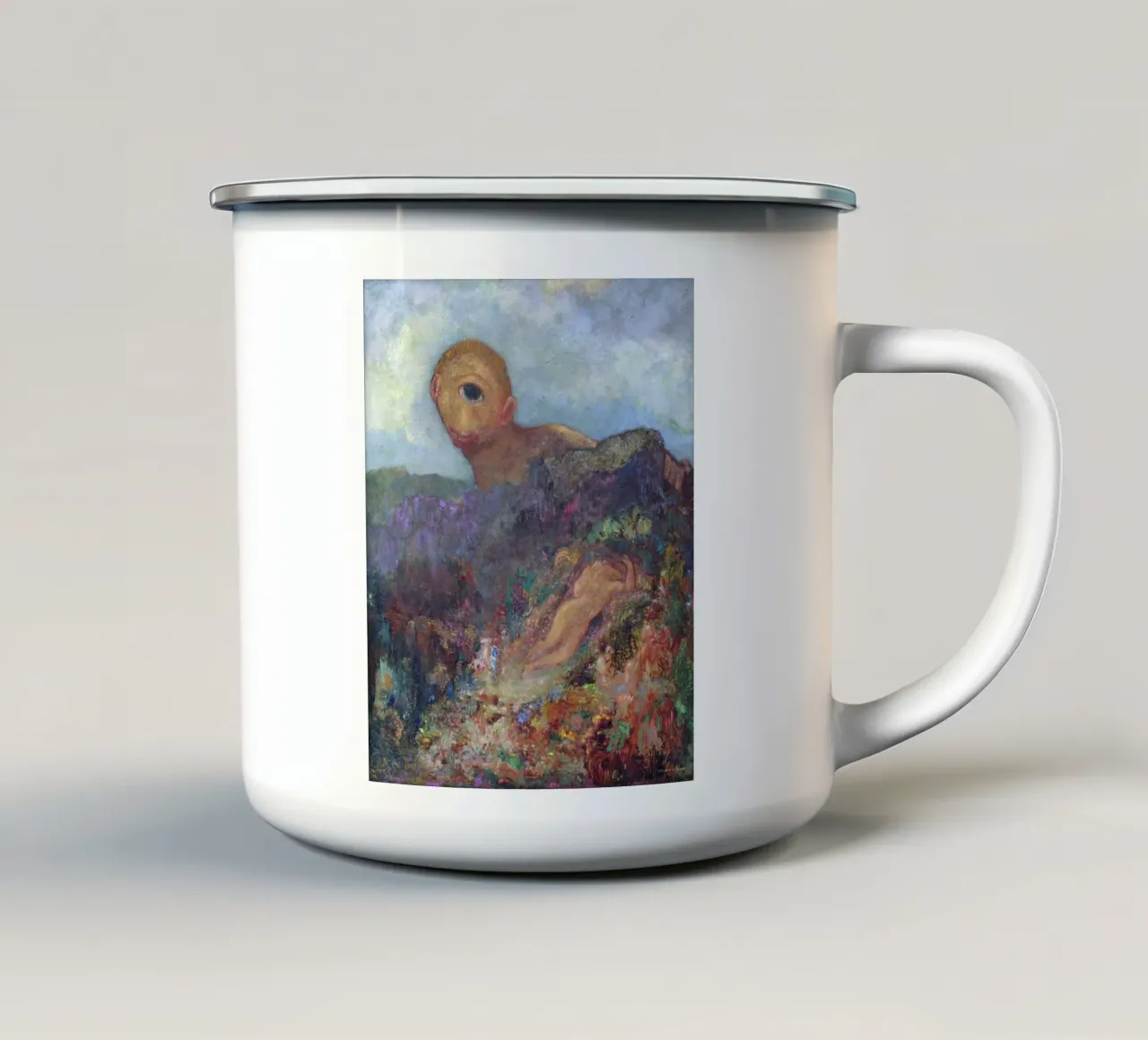 Odilon Redon - Il ciclope tazza in smalto da Timeless Artworks