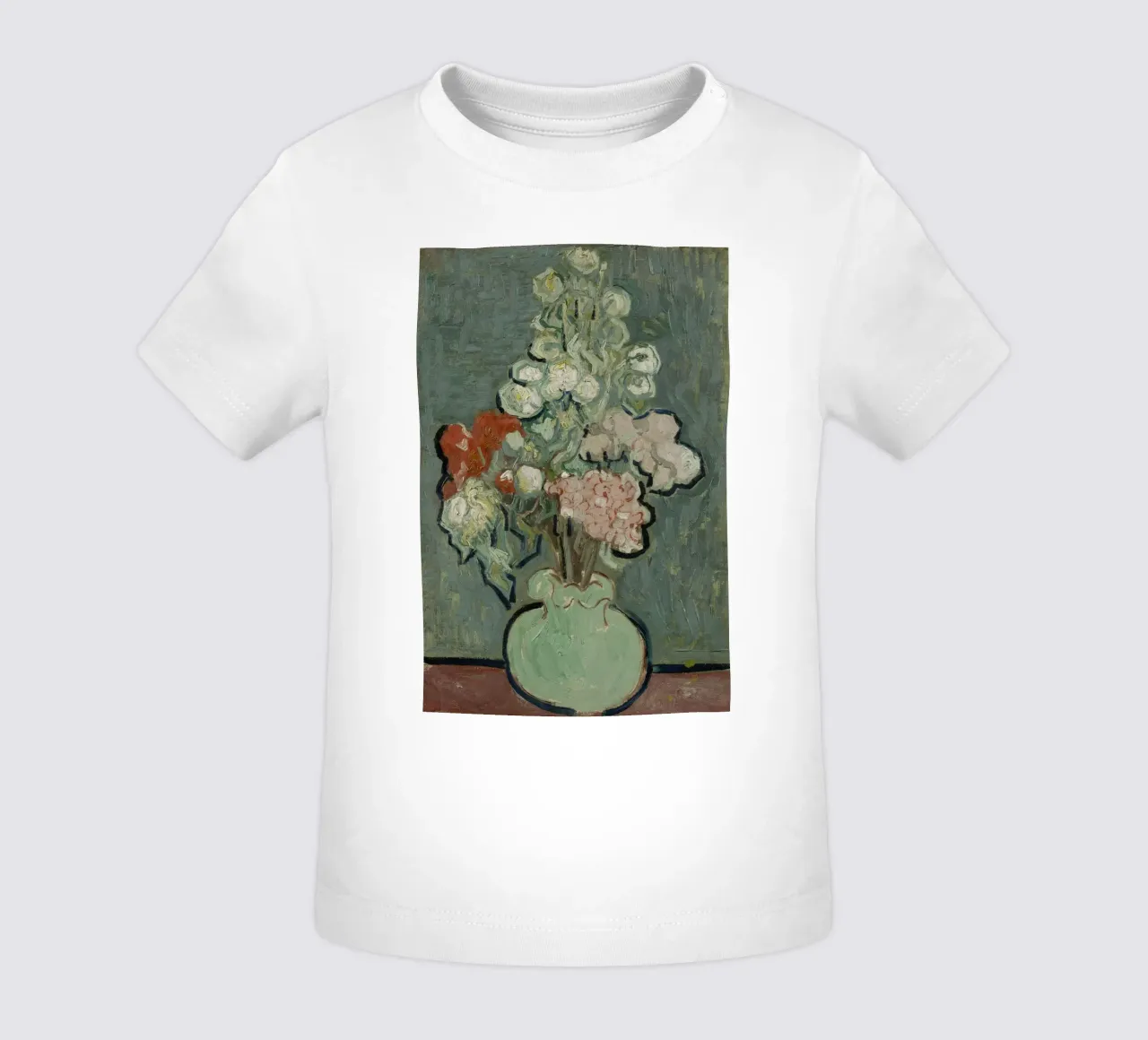 Vincent van Gogh - Vaso di fiori maglietta neonato da Timeless Artworks