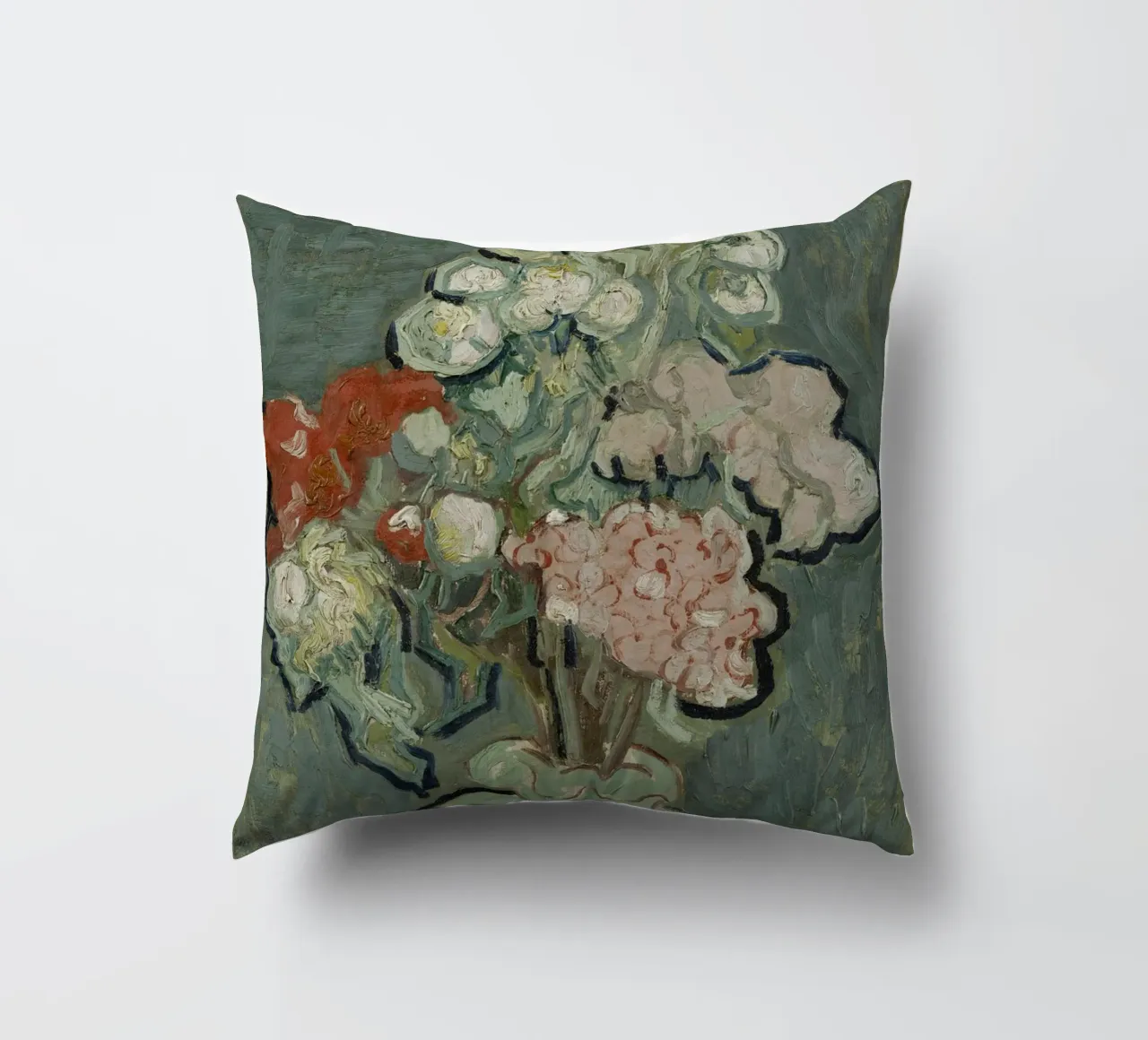 Vincent van Gogh - Vaso di fiori cuscino da Timeless Artworks