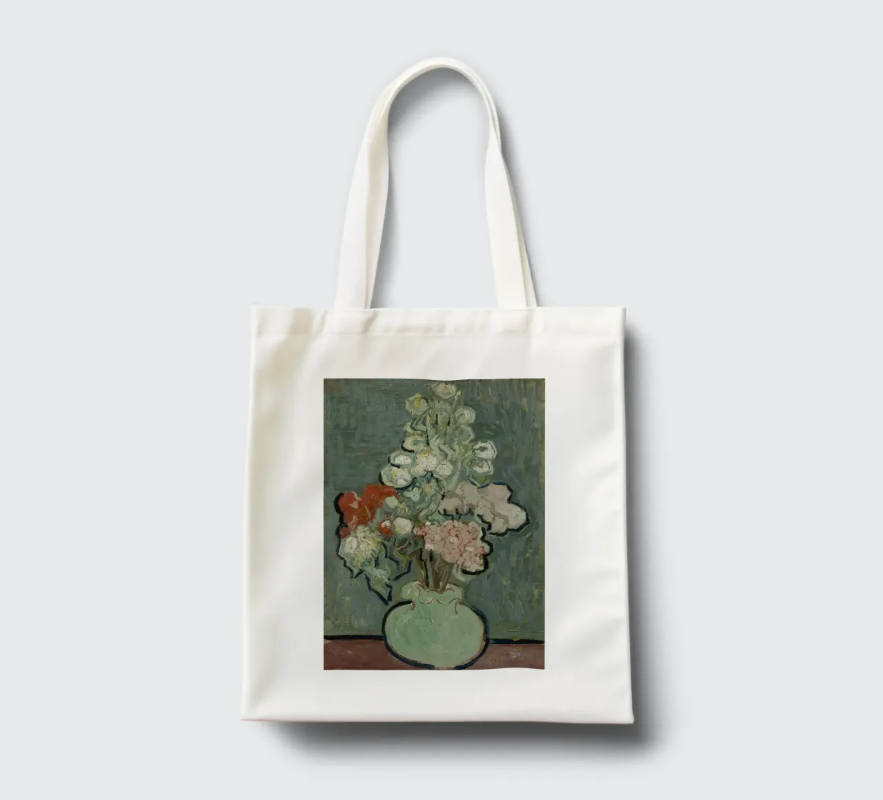 Vincent van Gogh - Vaso di fiori borsa in juta da Timeless Artworks