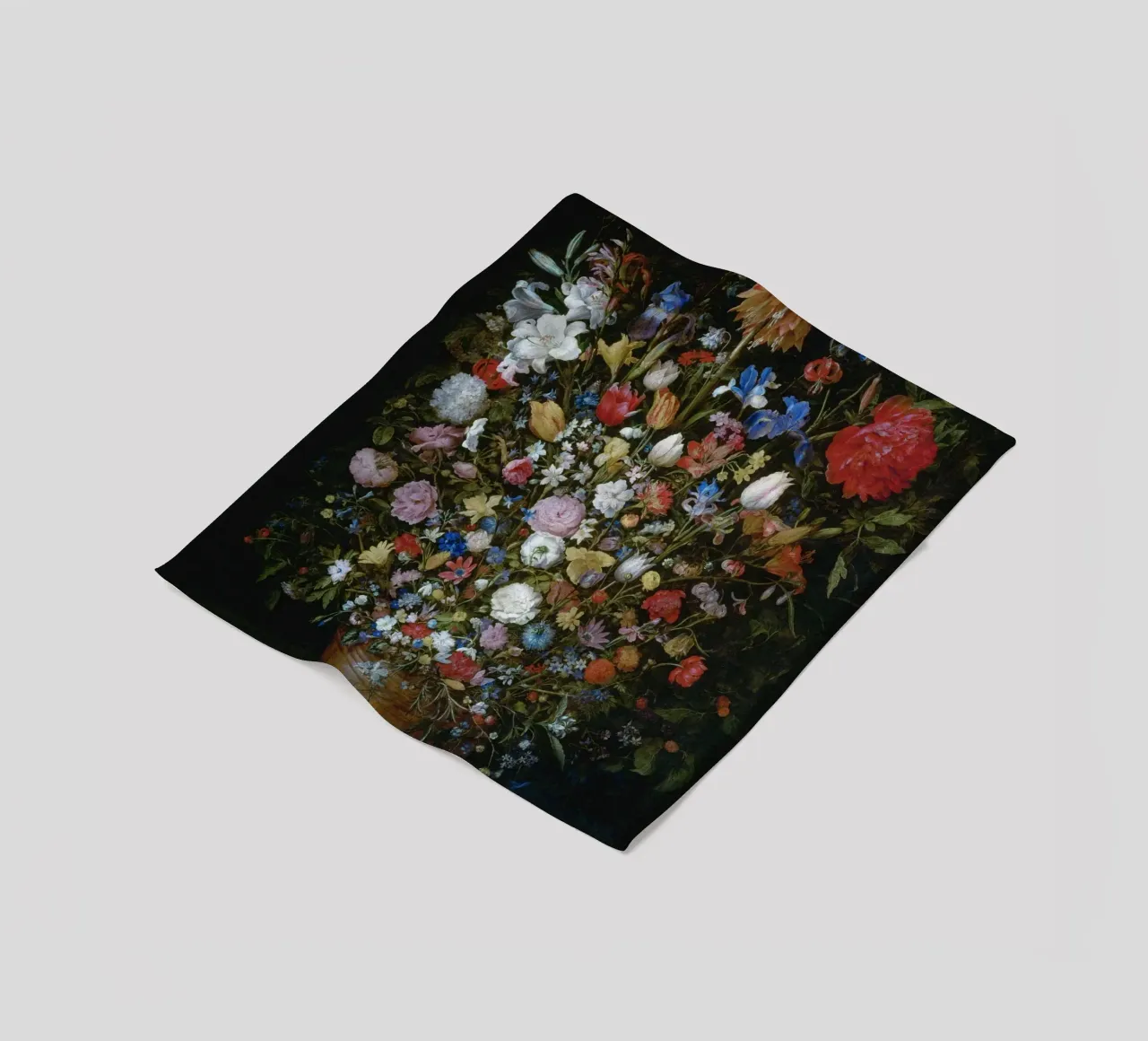 Jan Brueghel il Vecchio - Fiori in un vaso di legno coperta in pile da Timeless Artworks