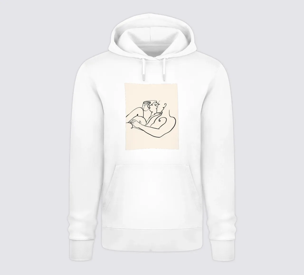 Il Bacio, Nudi Passione Amore Persone Line Art Minimale felpa con cappuccio da 83oranges