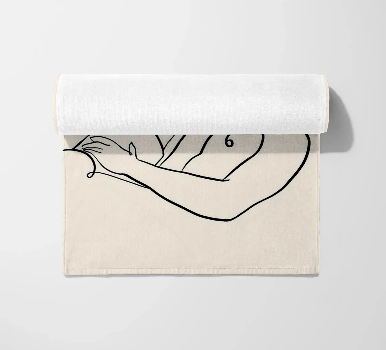 Il Bacio, Nudi Passione Amore Persone Line Art Minimale telo mare da 83oranges