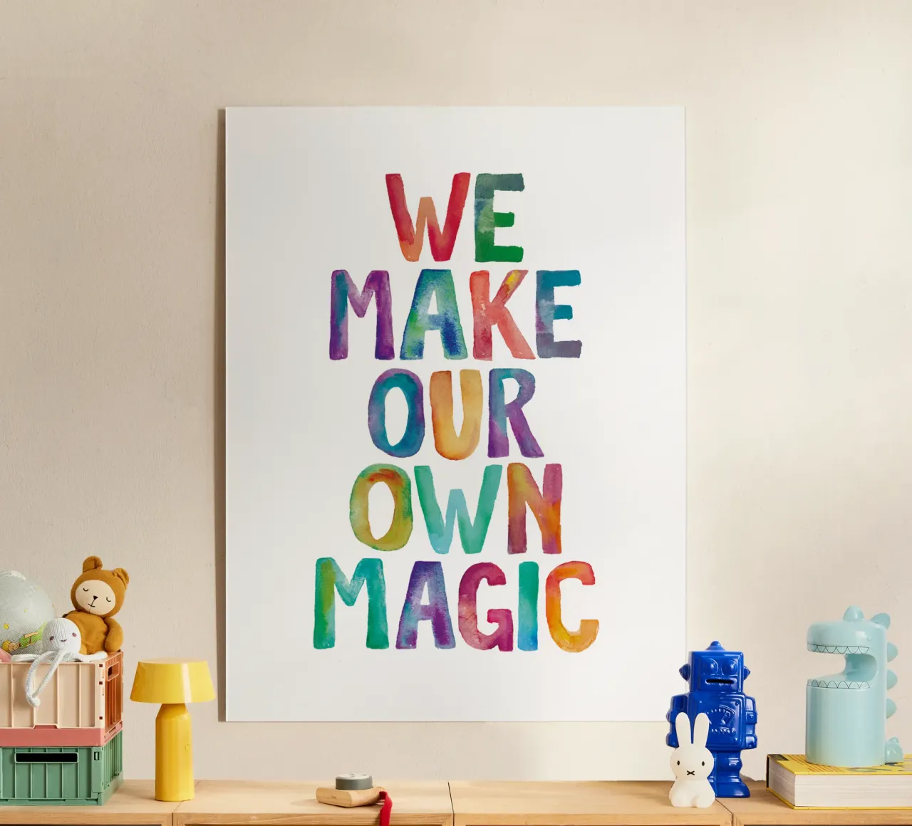 We Make Our Own Magic Motivation for Kids Children acrylic glass by THE MOTIVATED TYPE