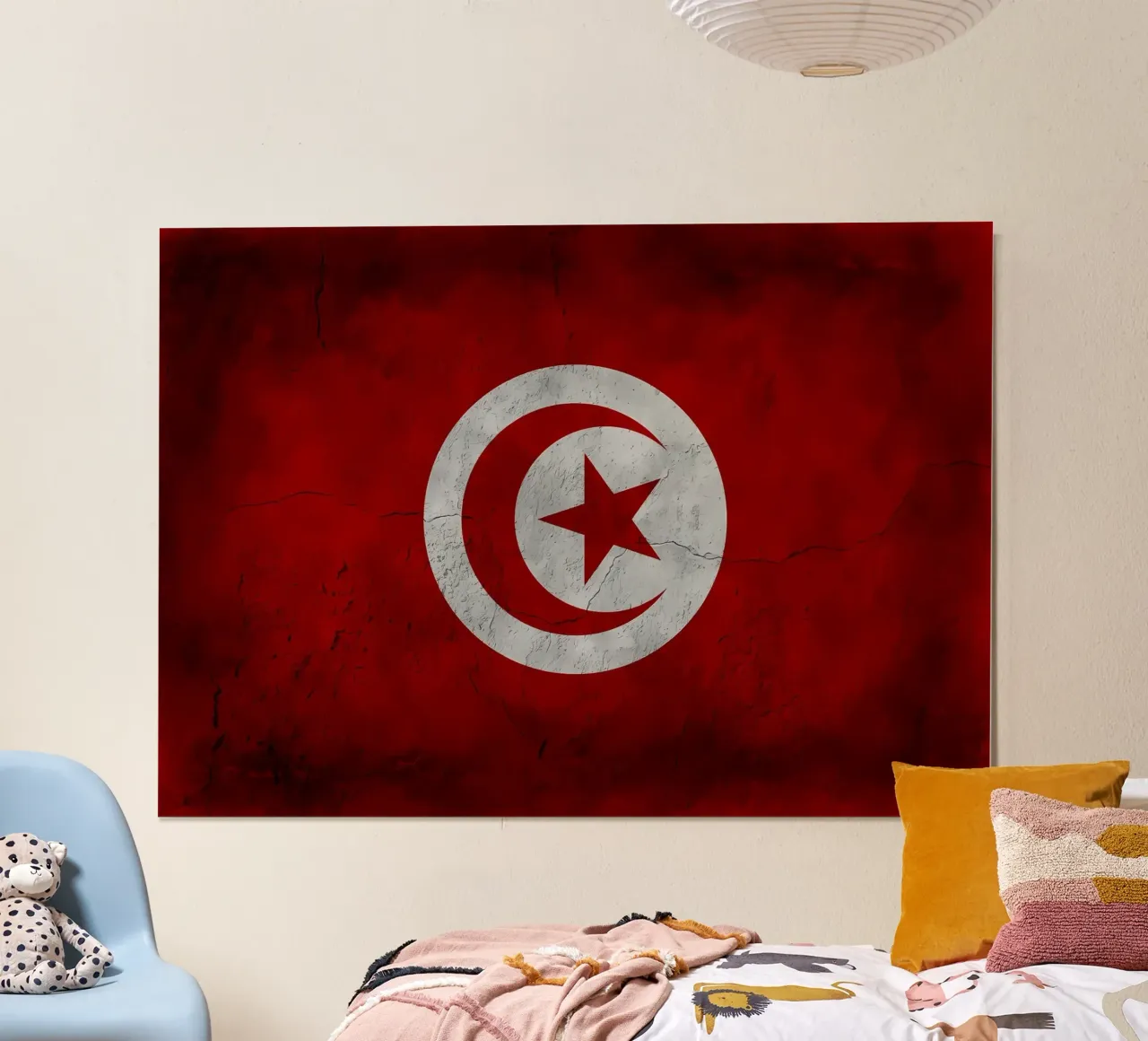 Bandiera d'epoca della Tunisia poster da Joshua A Holmes