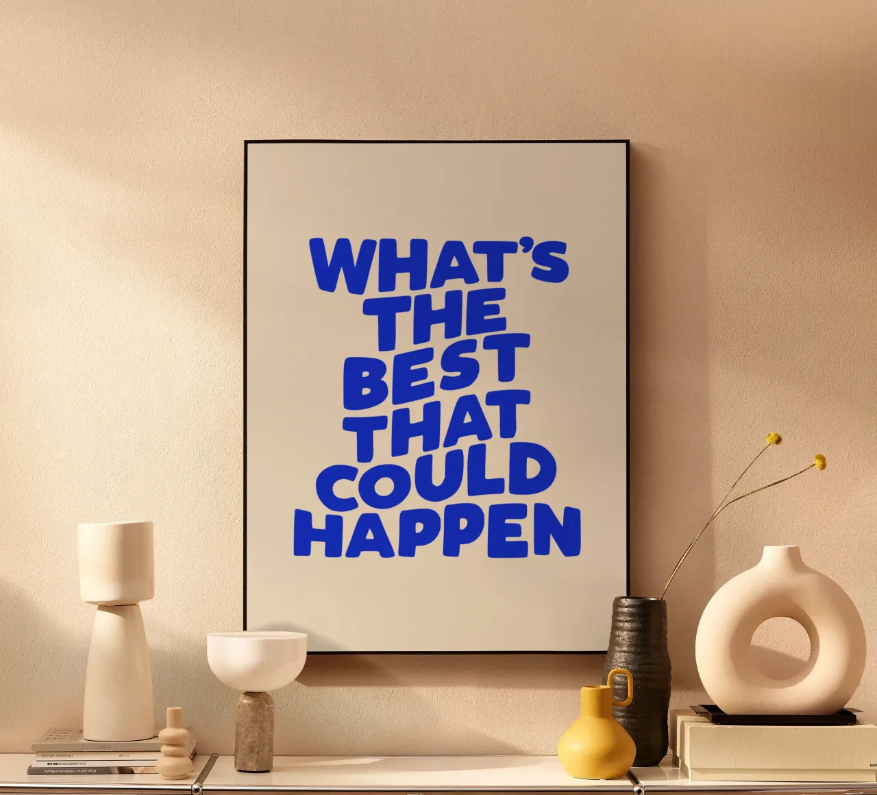 Le meilleur qui puisse arriver Citation optimiste en bleu panneau forex de THE MOTIVATED TYPE