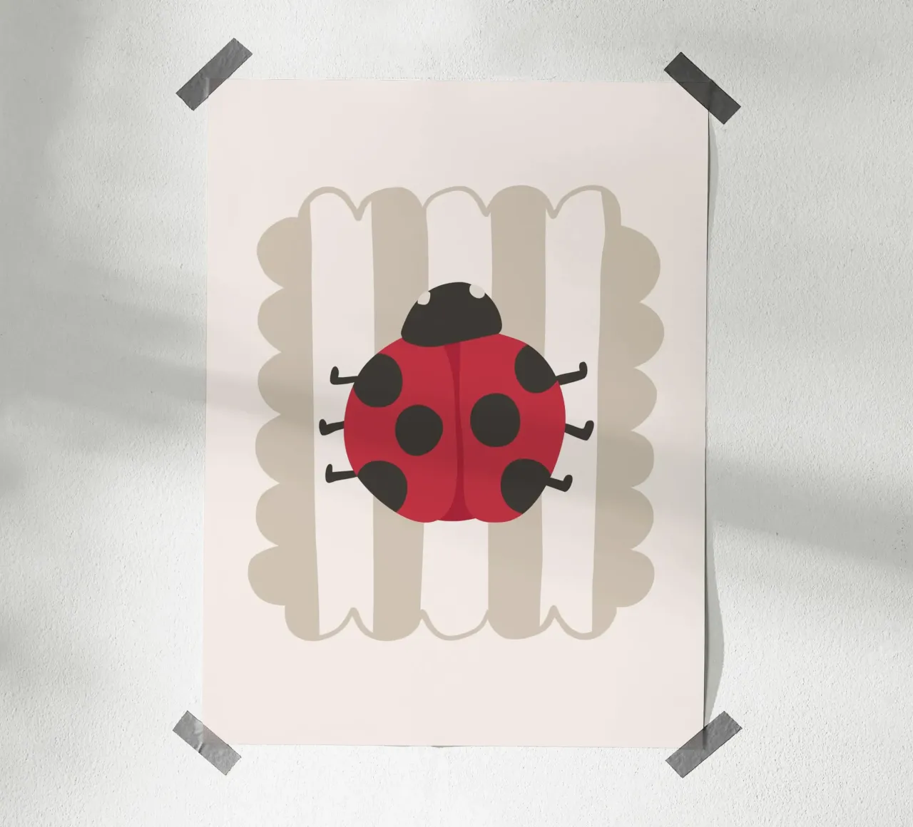 Coccinella poster con telaio in plastica da KRUTH DESIGN