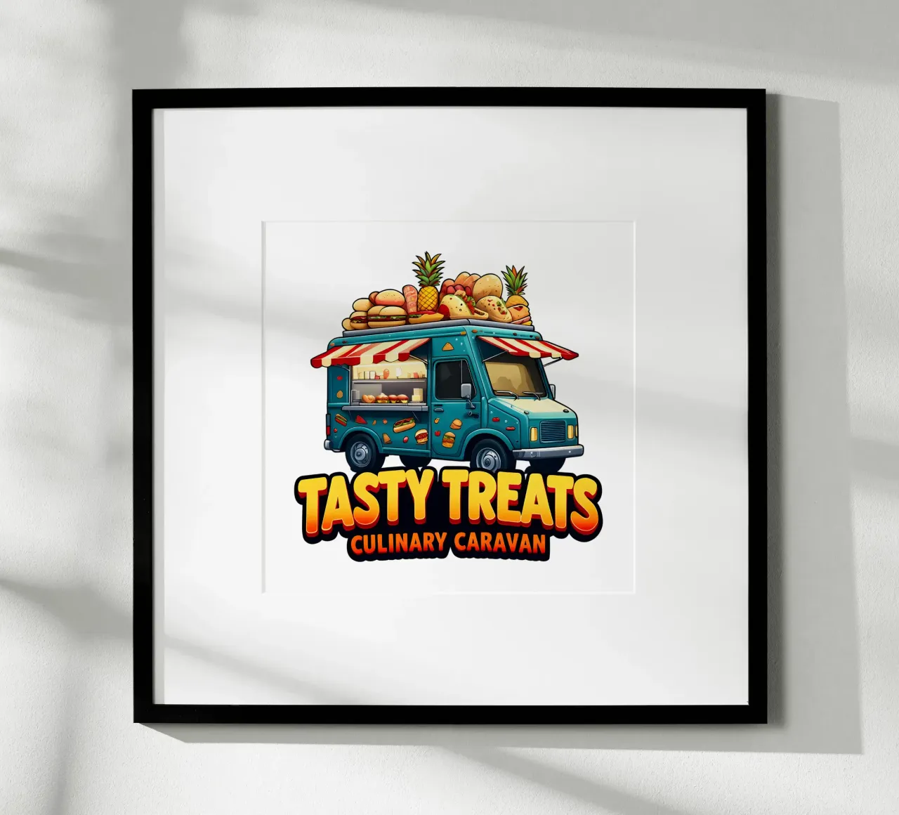 Tasty Threats Culinary Caravan poster with plastic frame by RETRO VINTAGE EDITION