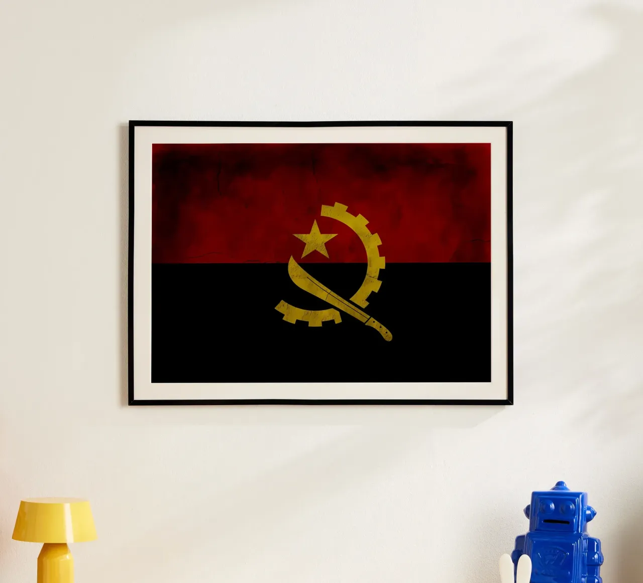 Bandiera d'epoca dell'Angola poster da Joshua A Holmes