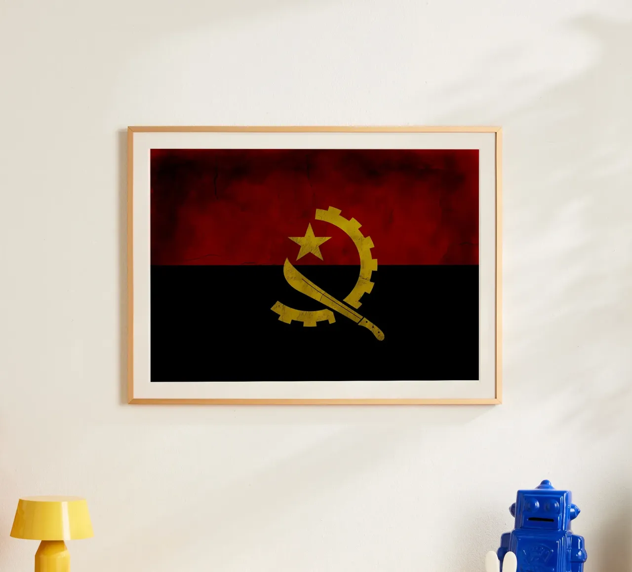 Bandiera d'epoca dell'Angola poster da Joshua A Holmes