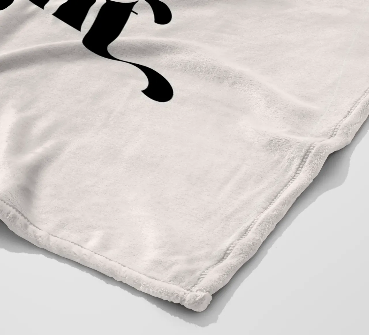 Bianco e nero 'Baciami la notte' coperta in pile da Dominique Vari Words