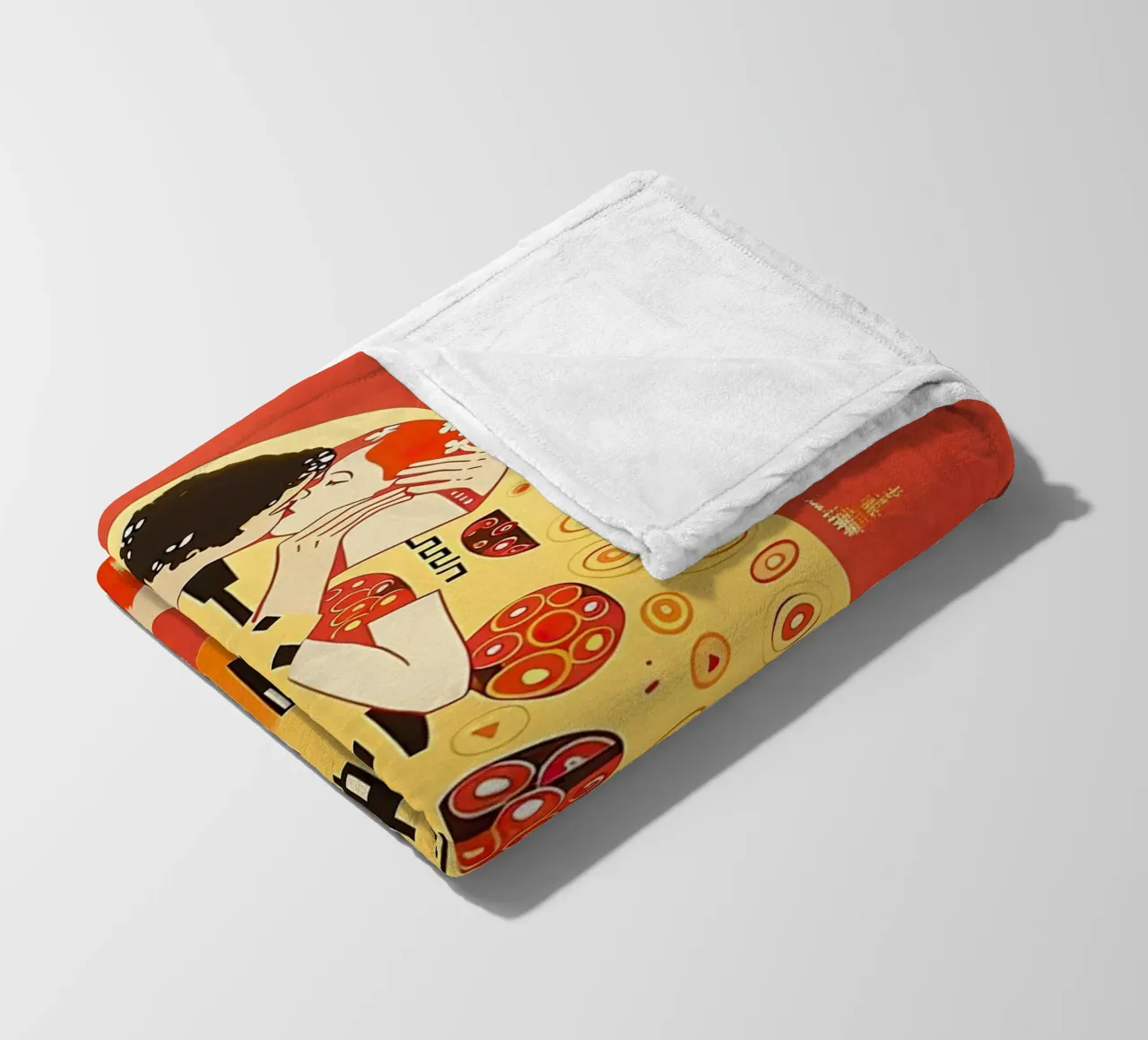 Il bacio (ispirato a Gustav Klimt) coperta in pile da DaarbyN