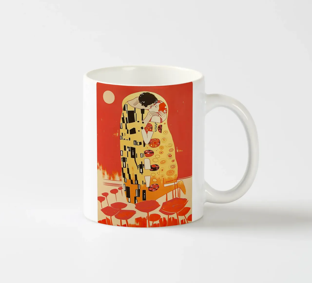 Il bacio (ispirato a Gustav Klimt) tazza in ceramica da DaarbyN