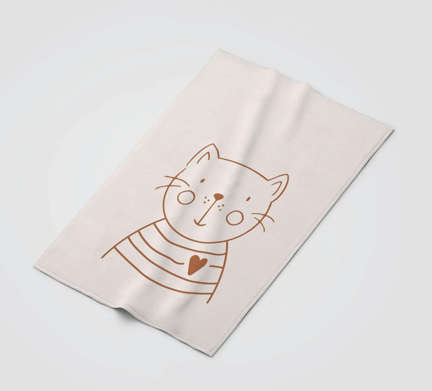Kat fleecedeken van KRUTH DESIGN