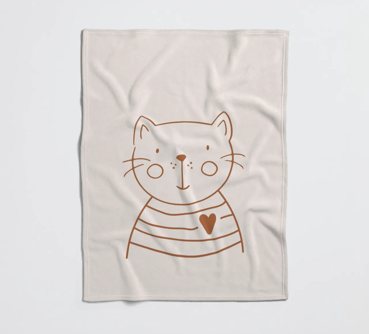 Kat fleecedeken van KRUTH DESIGN