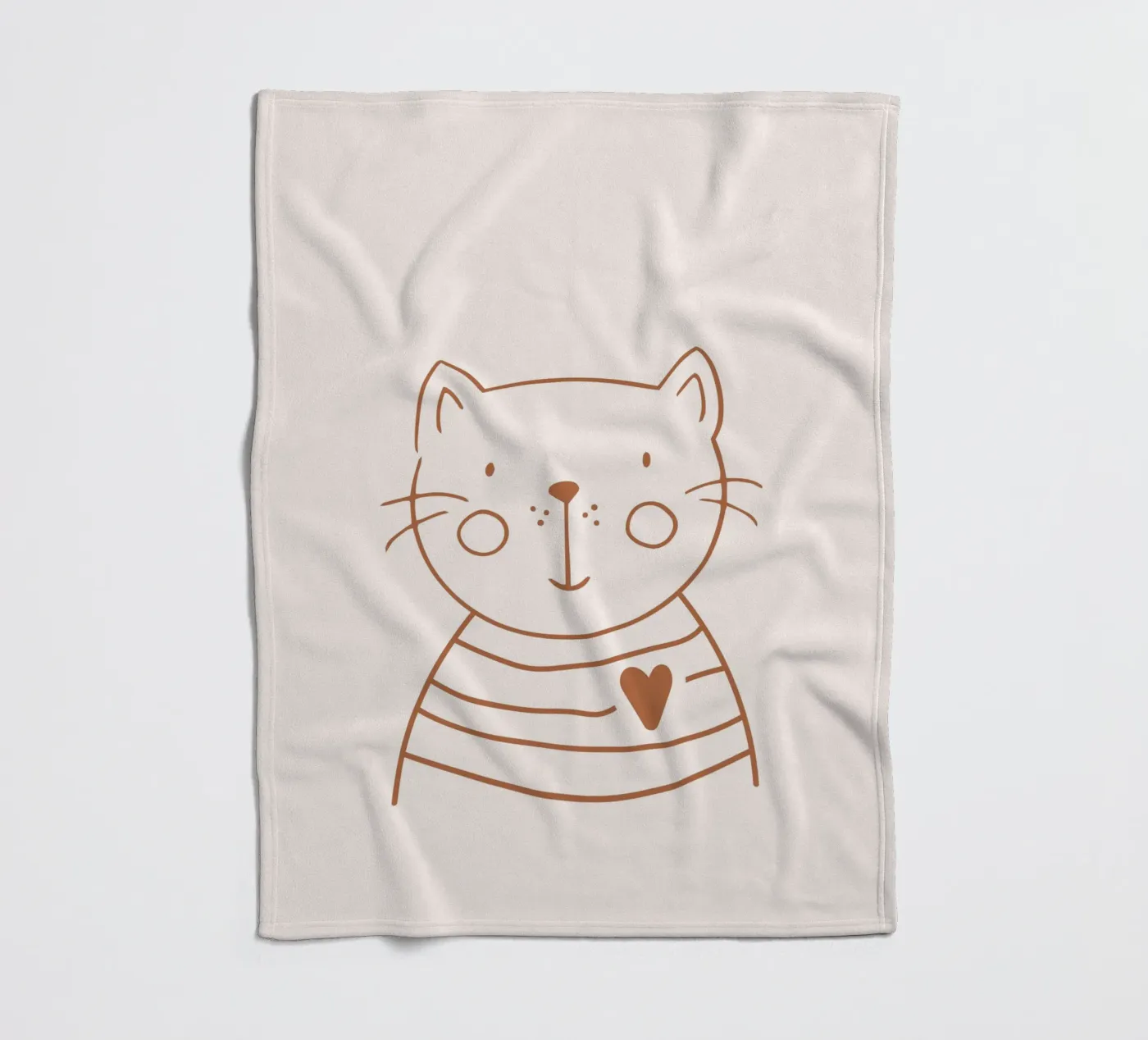 Kat fleecedeken van KRUTH DESIGN