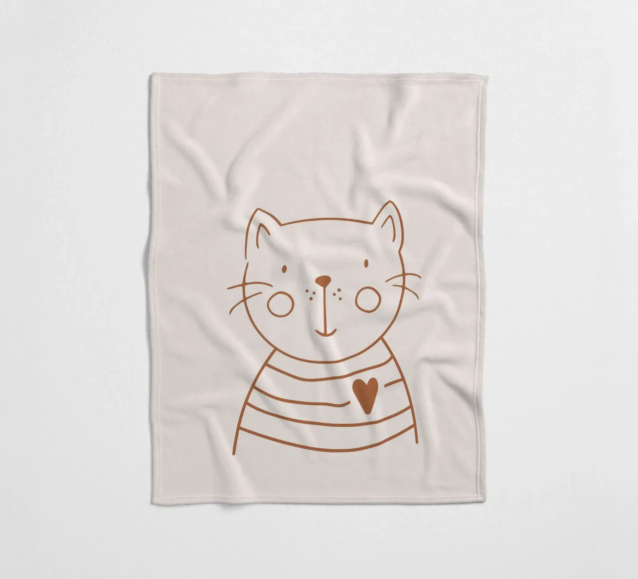 Kat fleecedeken van KRUTH DESIGN