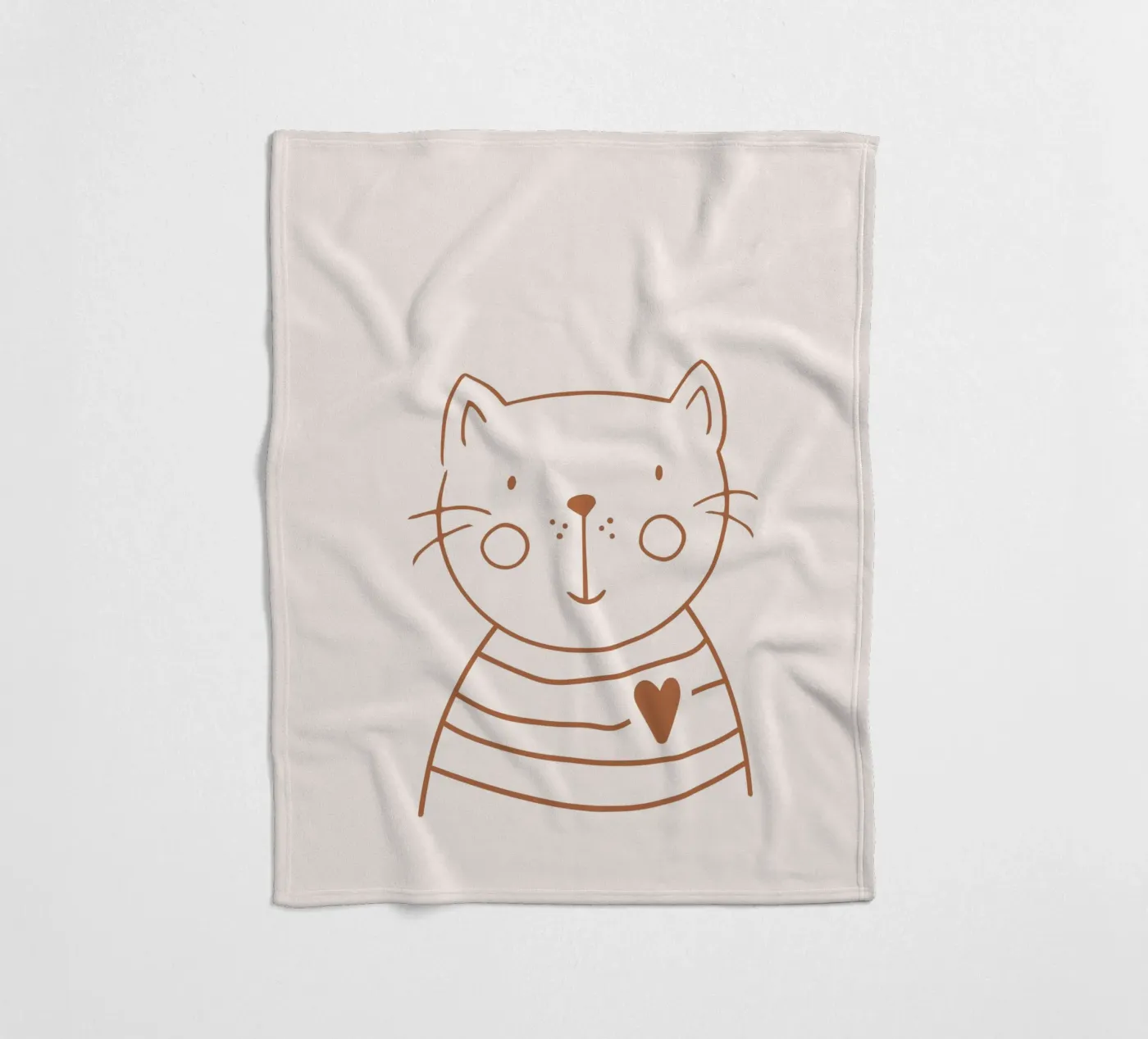 Kat fleecedeken van KRUTH DESIGN