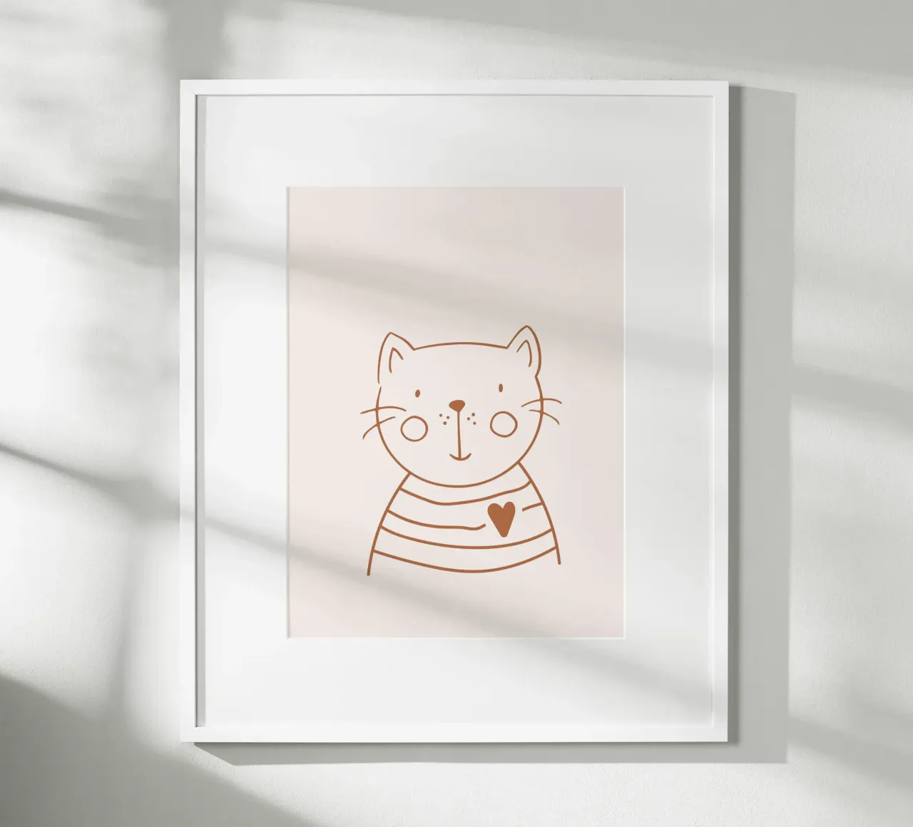 Gatto poster con telaio in plastica da KRUTH DESIGN