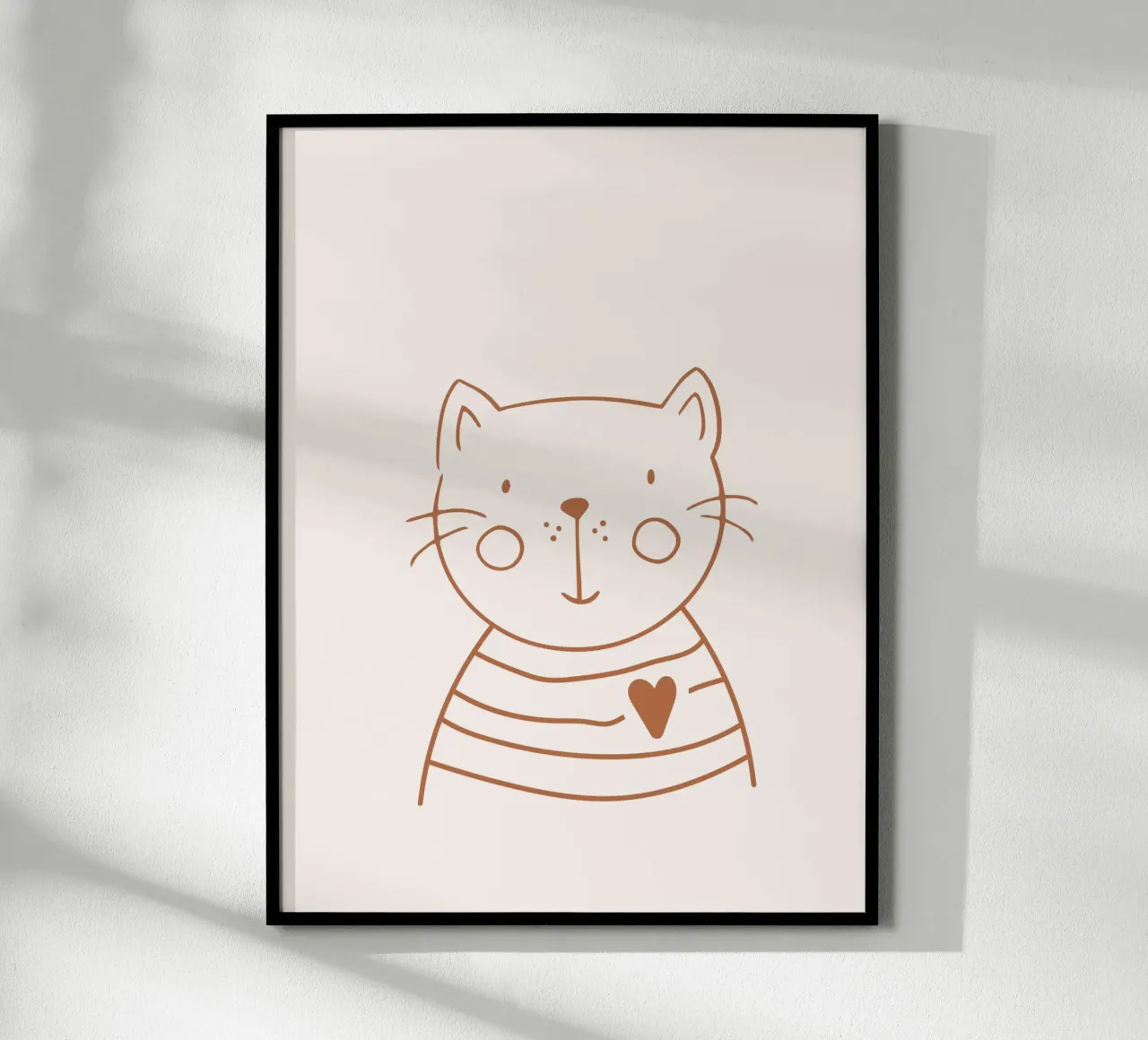 Gatto poster con telaio in plastica da KRUTH DESIGN