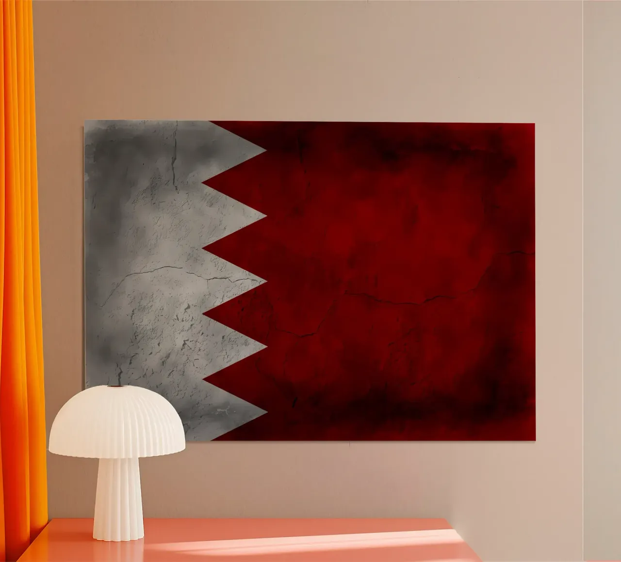 Bandiera d'epoca del Bahrain poster con telaio in plastica da Joshua A Holmes