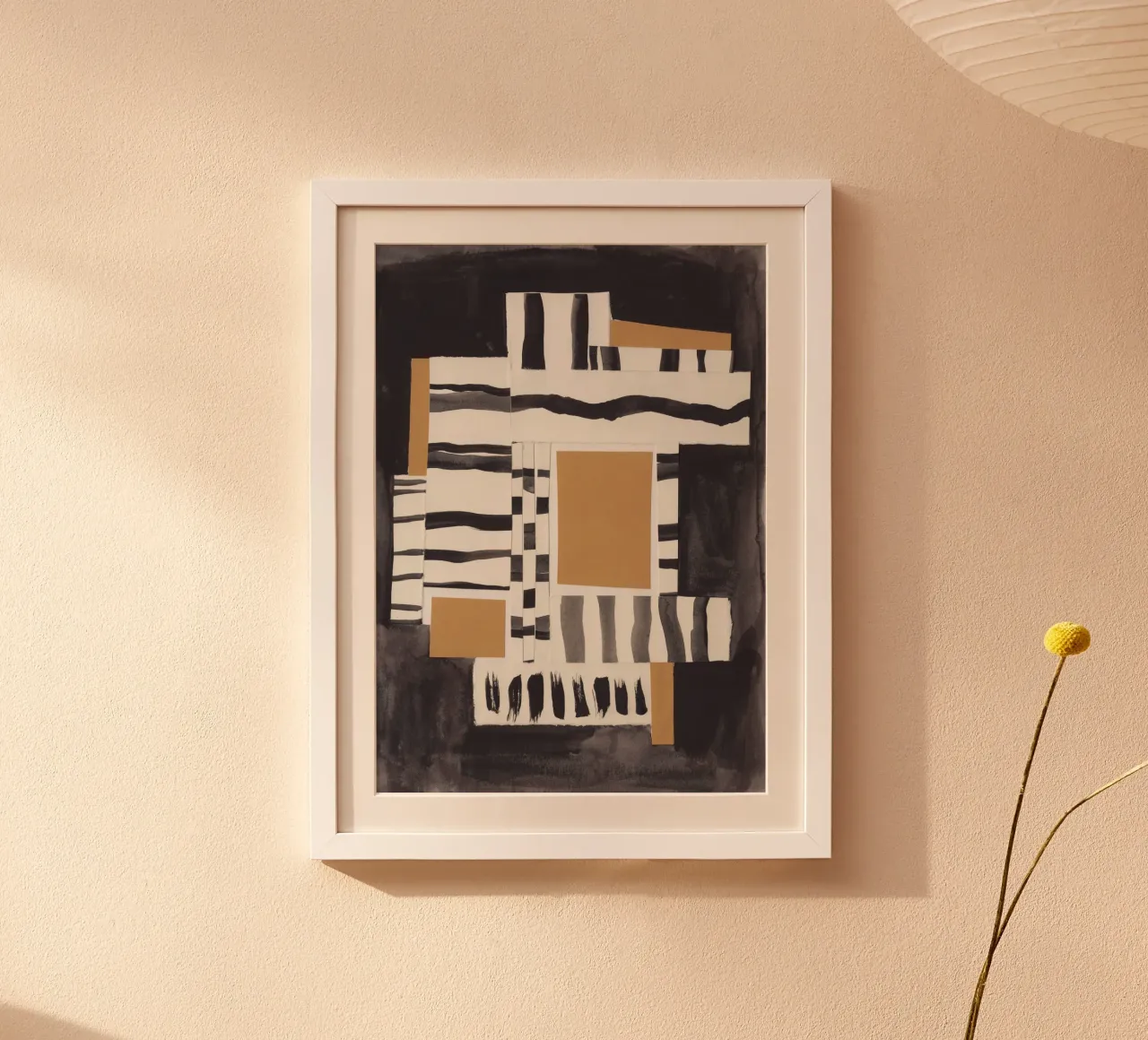 Arazzo di linee #1 poster con telaio in legno da Alisa Galitsyna