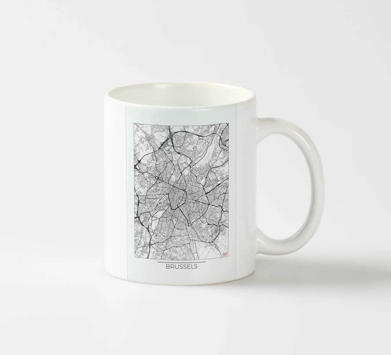 Brussels Minimal Keramik Tasse von Hubert Roguski
