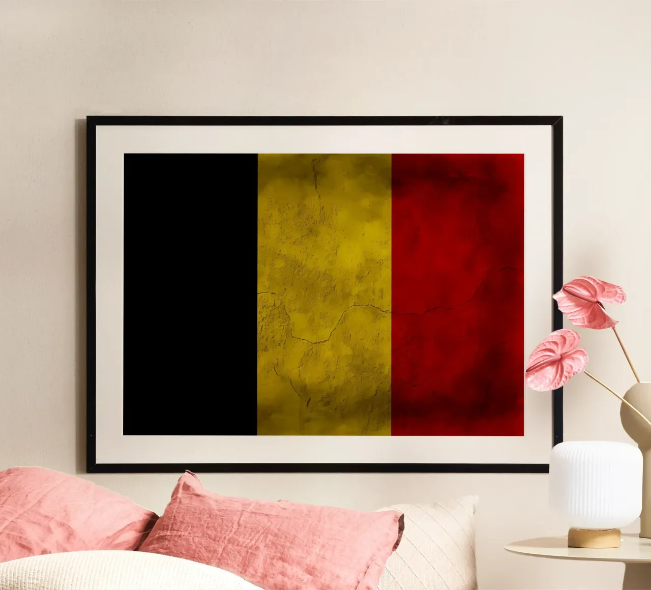 Bandiera d'epoca del Belgio poster da Joshua A Holmes