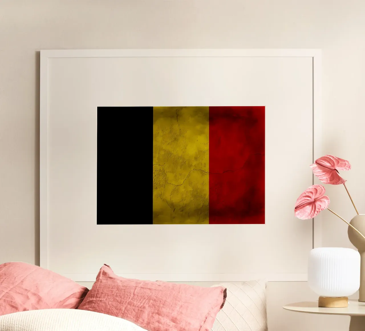 Bandiera d'epoca del Belgio poster da Joshua A Holmes