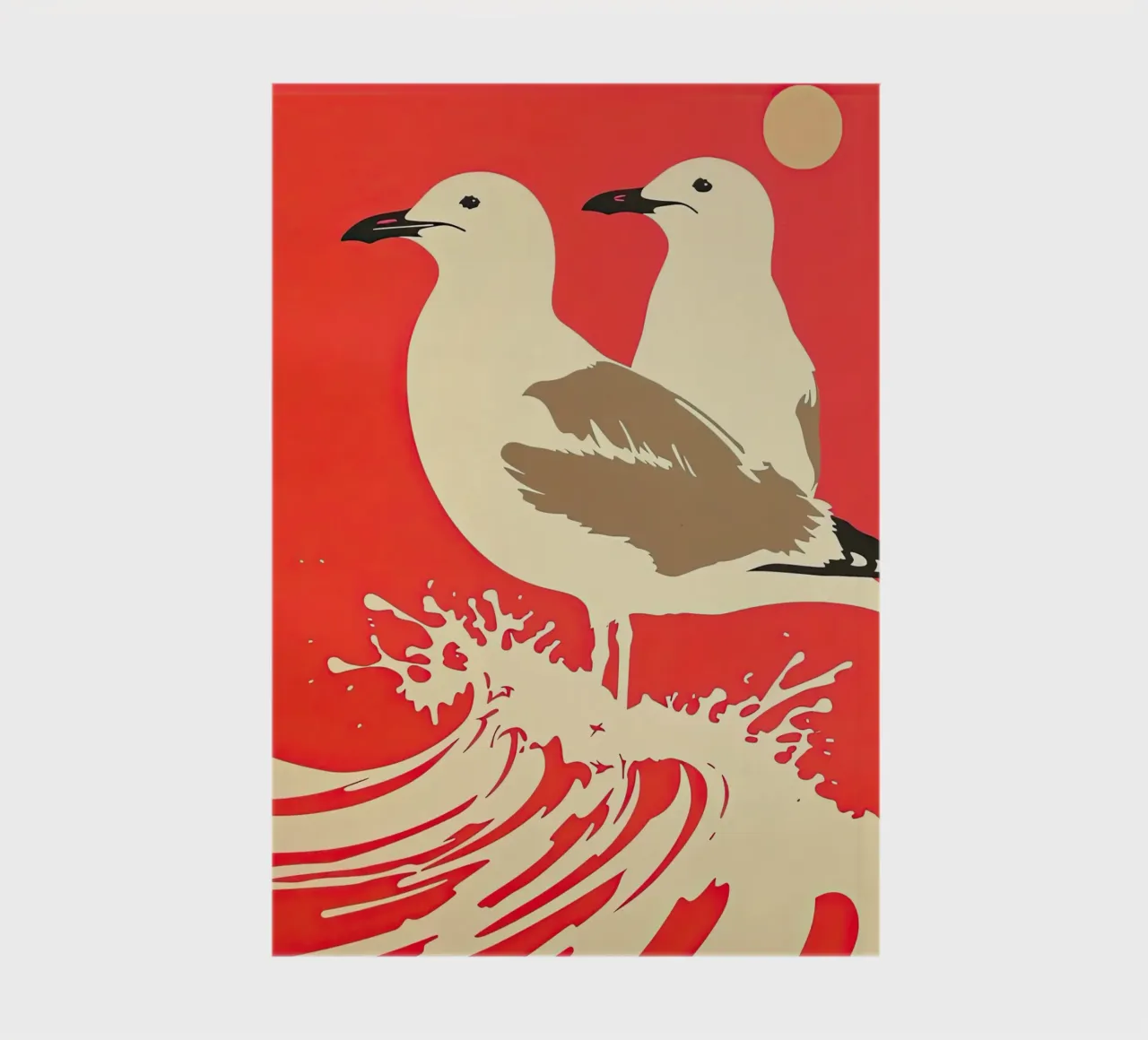 Seagulls In The Sea Wave notebook by DaarbyN