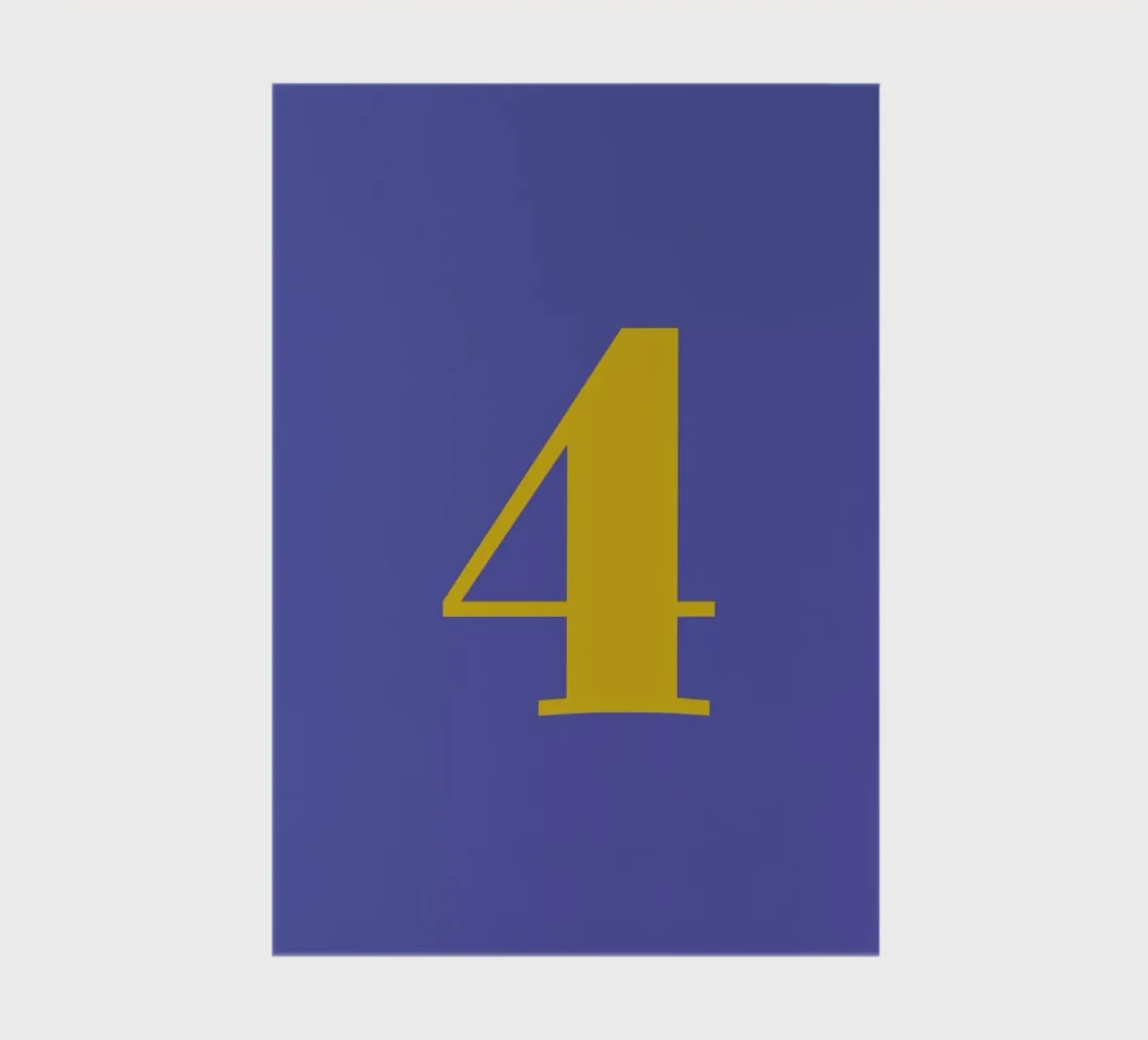 Blue Number 4 notebook by Studio One