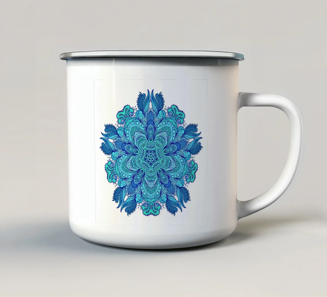 Mandala floreale tazza in smalto da Spiritual Touch