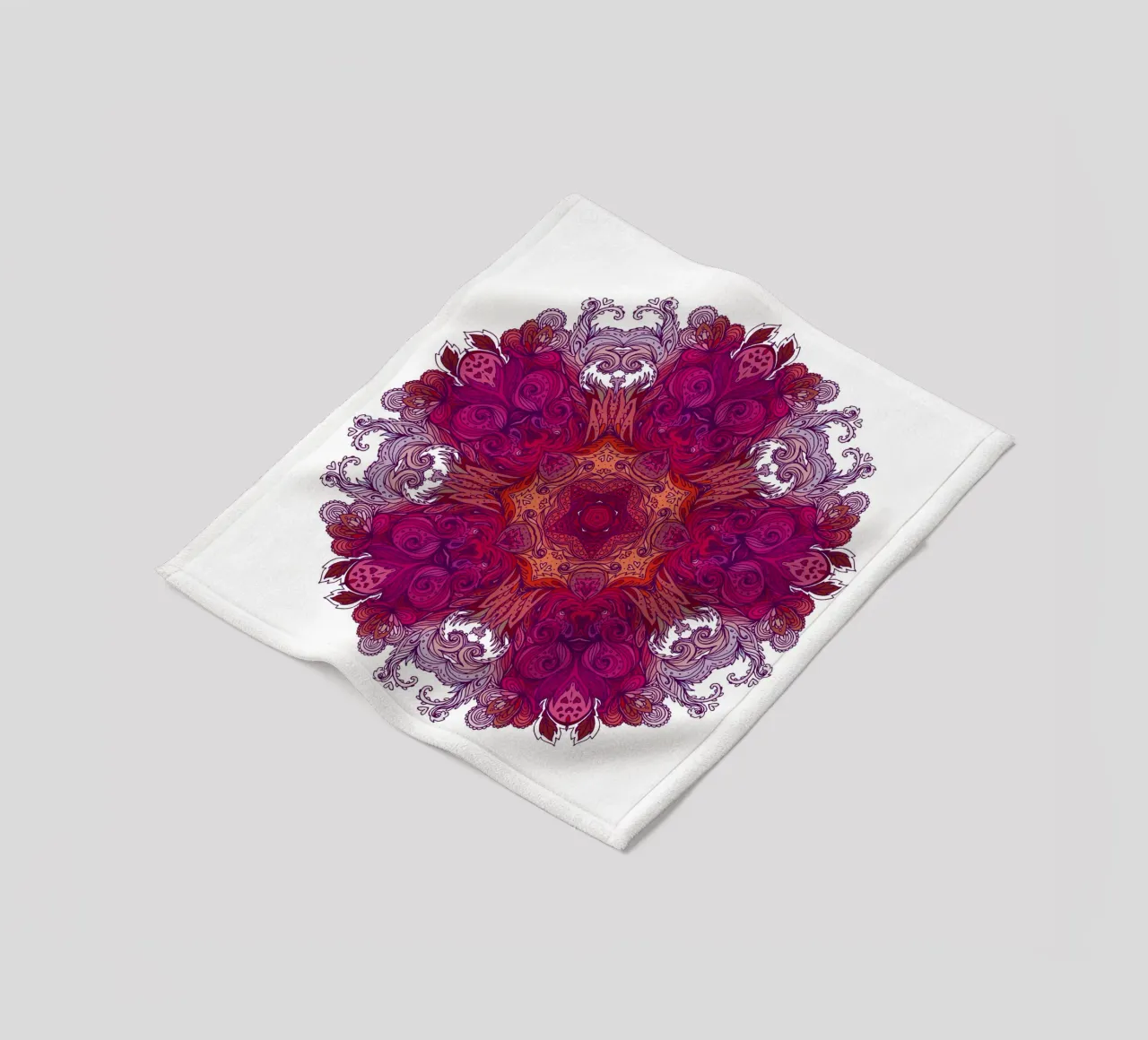 Floral Mandala fleece blanket by Spiritual Touch