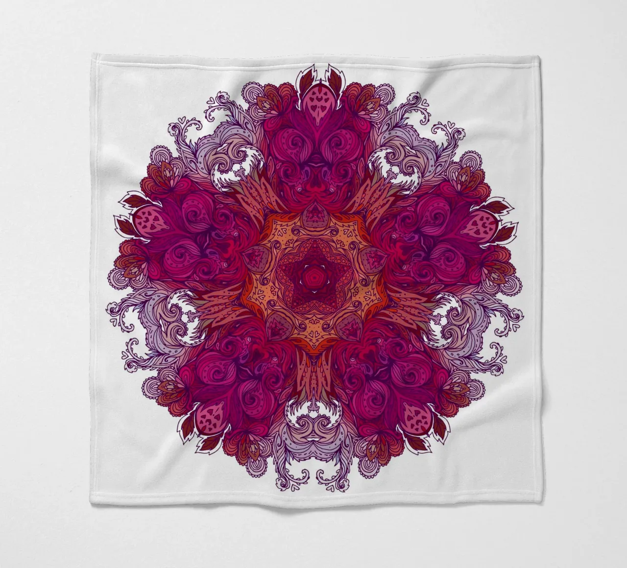 Floral Mandala fleece blanket by Spiritual Touch