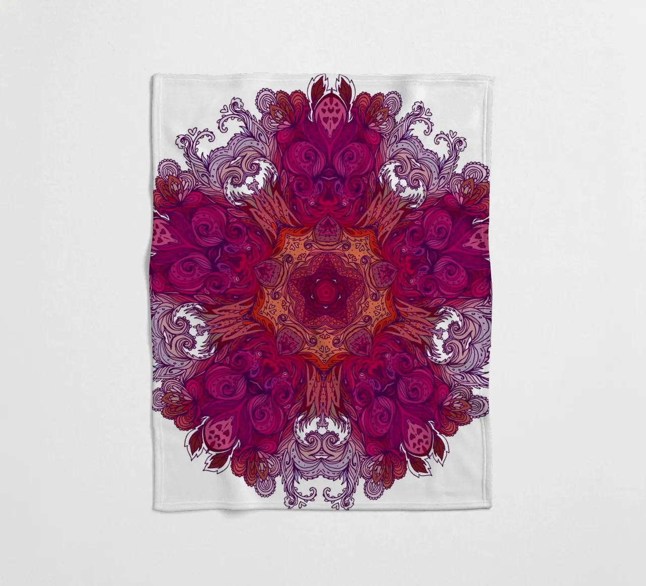 Floral Mandala fleece blanket by Spiritual Touch