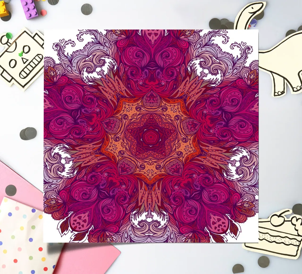 Blumenmandala Stickerbogen von Spiritual Touch