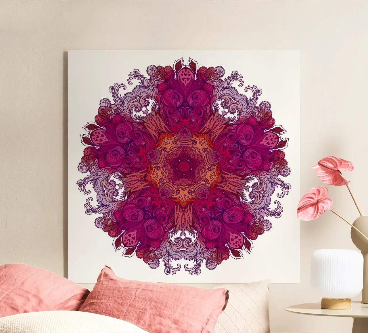 Floral Mandala acrylic glass by Spiritual Touch